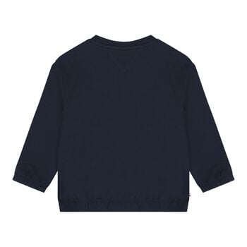 Baby Boys Navy Blue Logo Sweatshirt