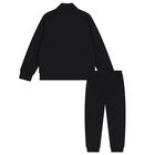 Boys Black Logo Tracksuit, 2, hi-res