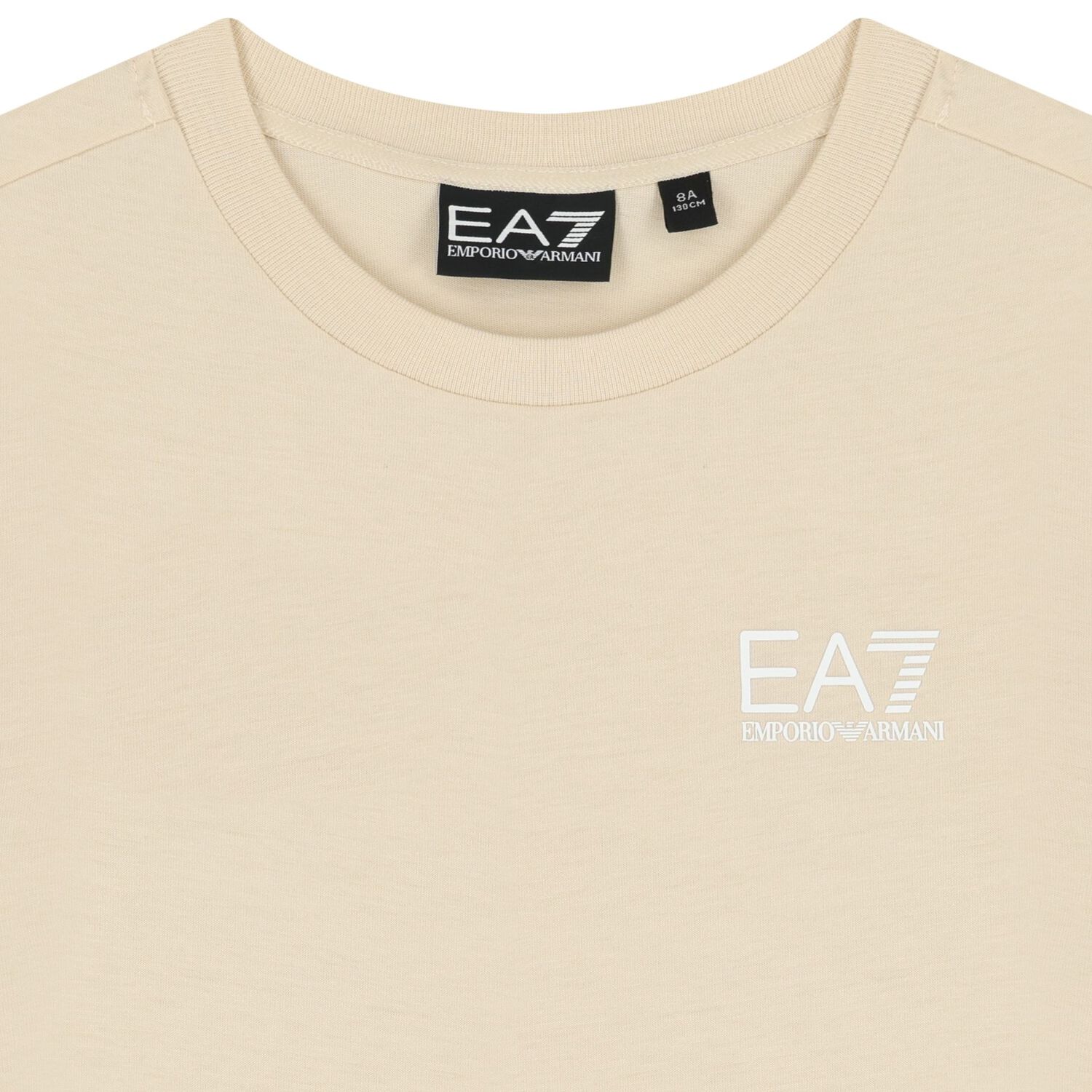 Boys Beige Logo T-Shirt, 9, hi-res