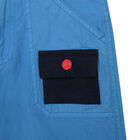 Boys Blue Cotton Bermuda Shorts, 1, hi-res