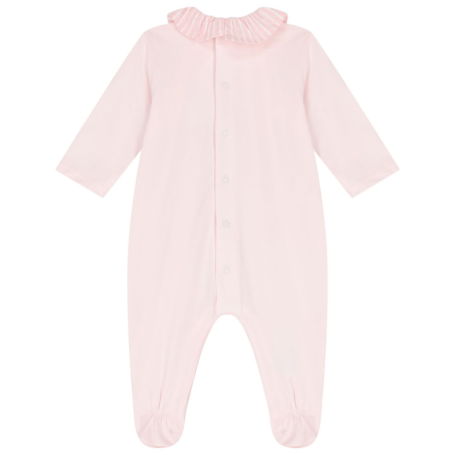 Baby Girls Pink Striped Babygrow, 3, hi-res