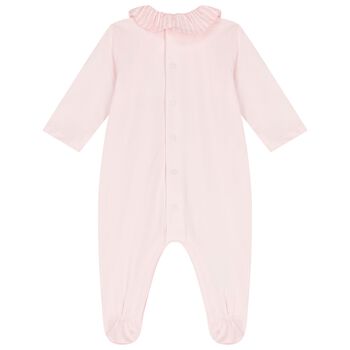 Baby Girls Pink Striped Babygrow