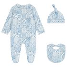 Baby Boys Blue & White Babygrow Gift Set, 1, hi-res