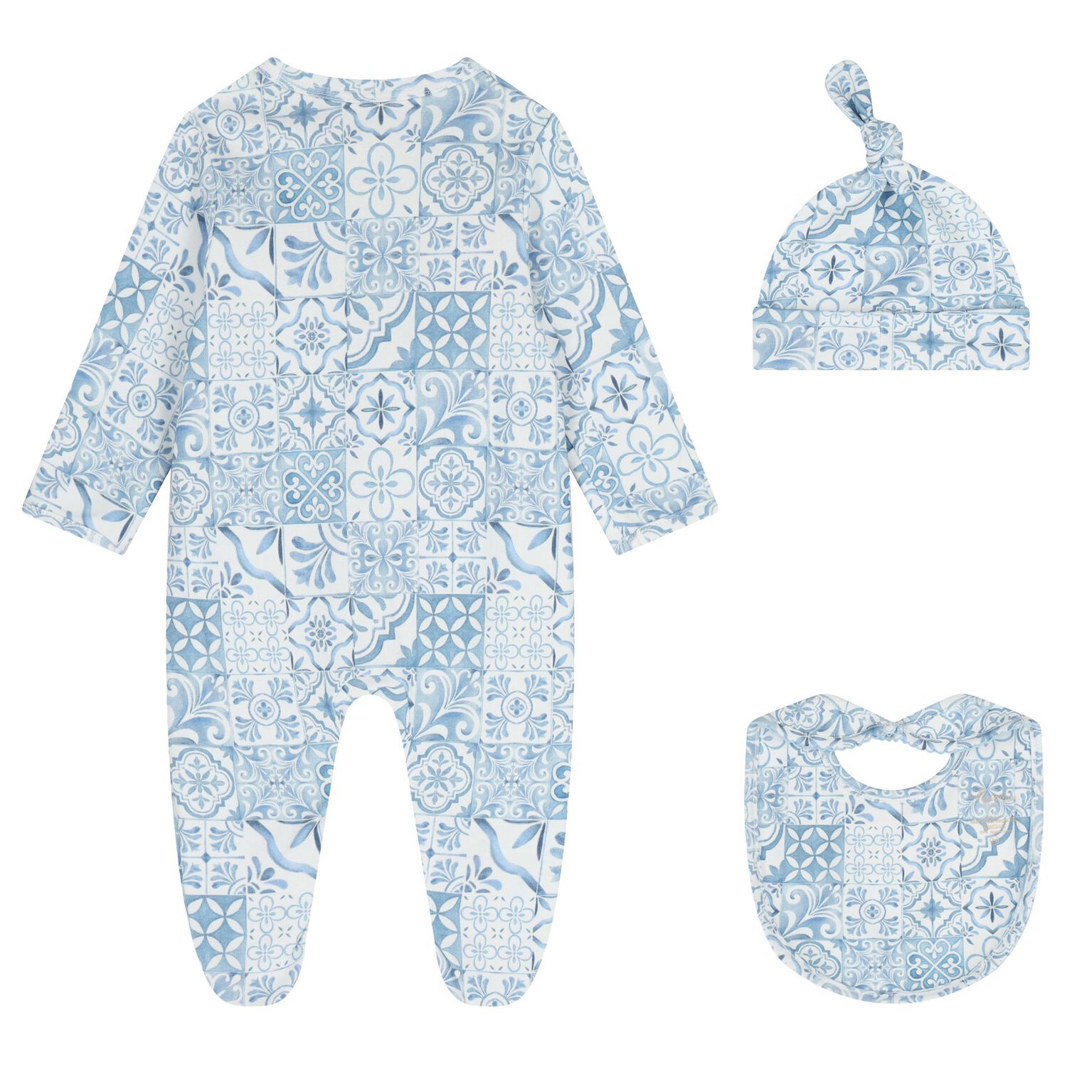 Baby Boys Blue & White Babygrow Gift Set, 1, hi-res