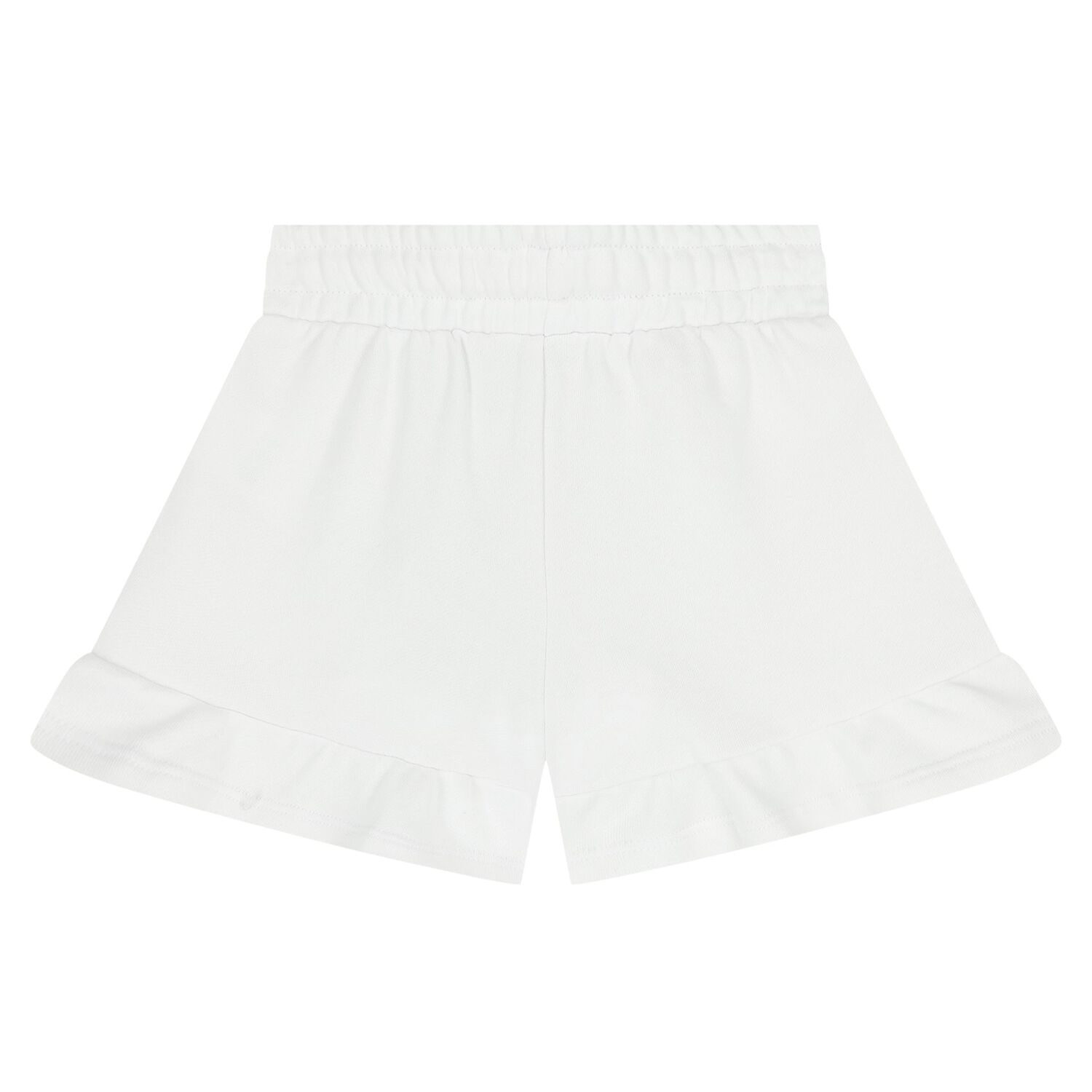 Girls White Logo Shorts, 1, hi-res