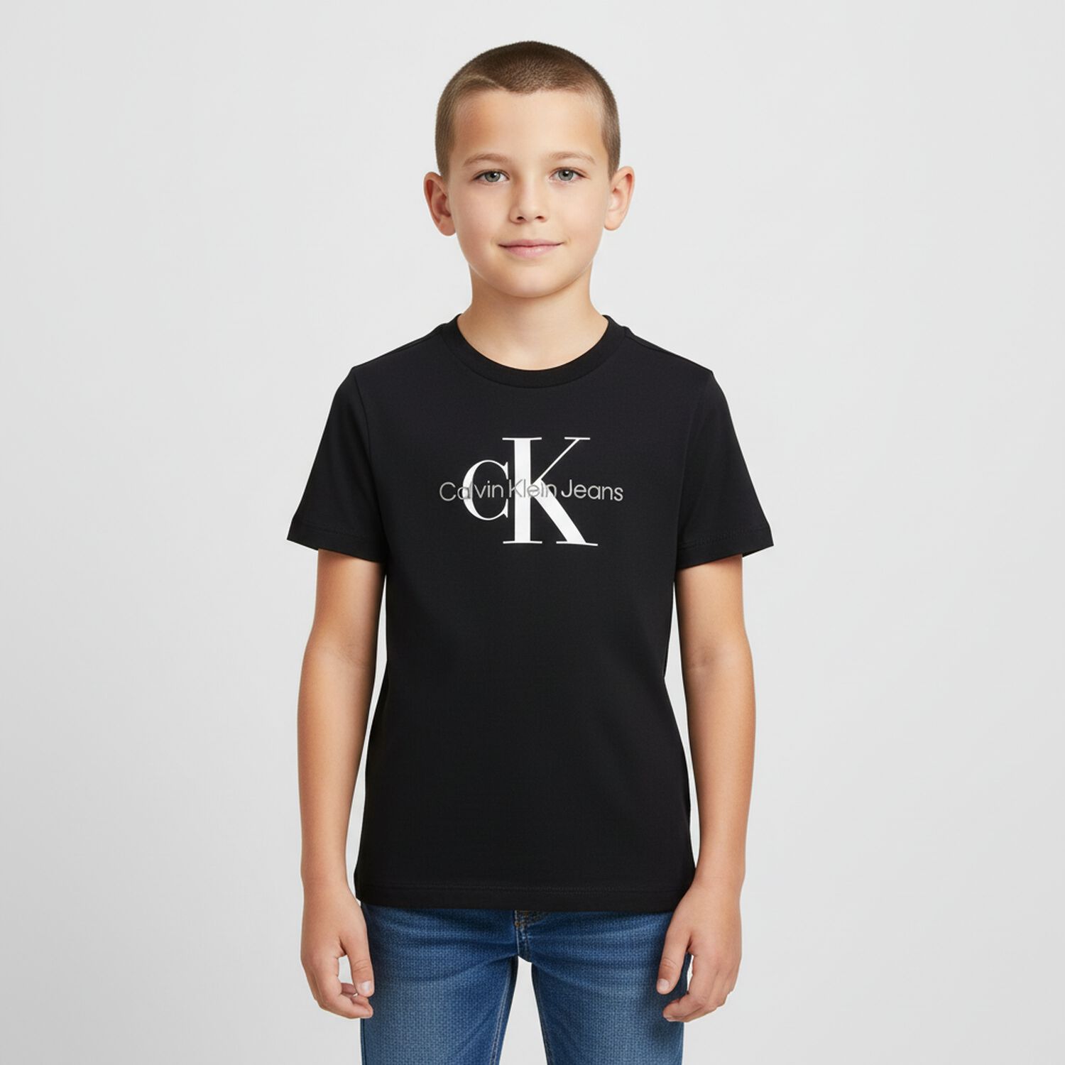 Boys Black Logo T-Shirt, 2, hi-res image number null