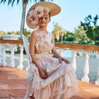  Girls Pink Sequin Tiered Dress, 1, hi-res