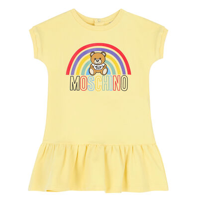 Younger Girls Yellow Teddy Dress