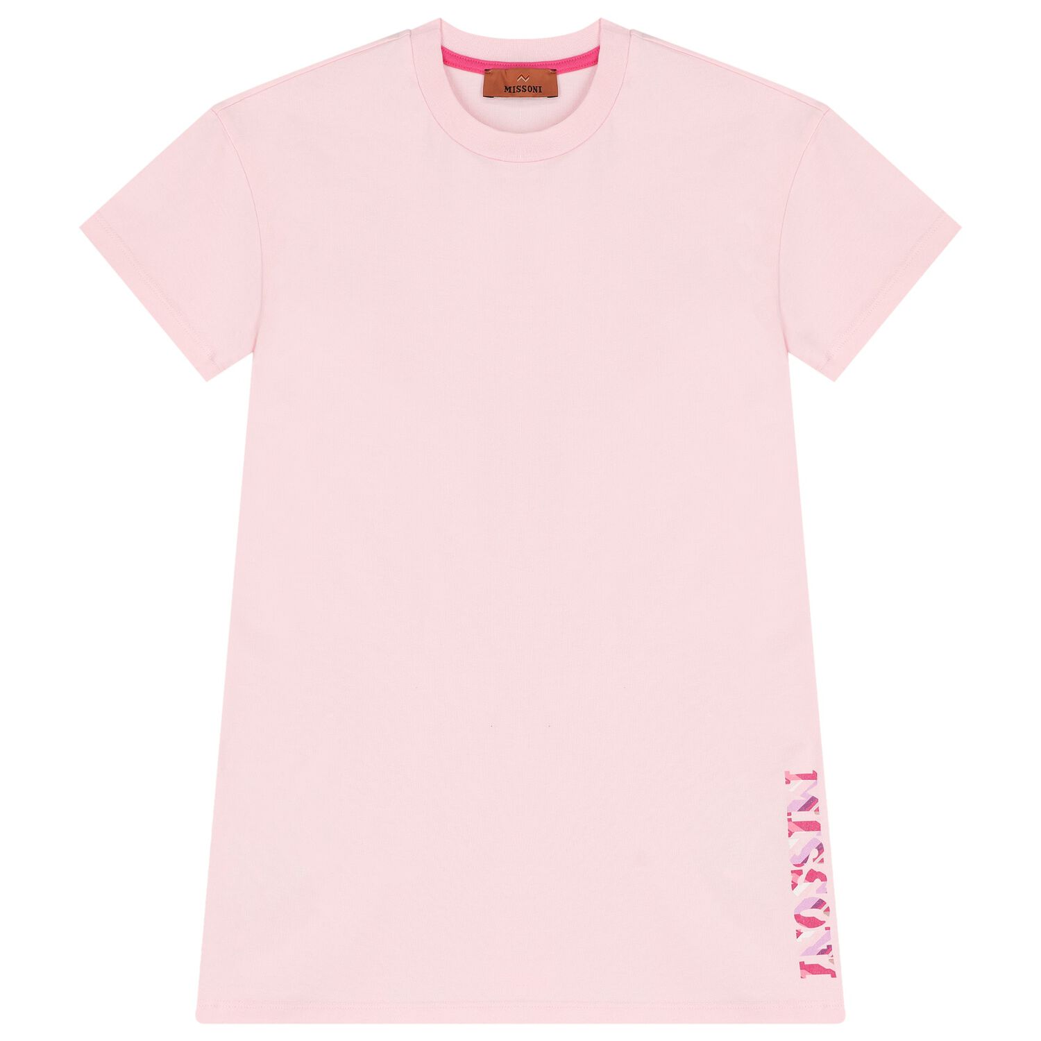 Girls Pink Logo T-Shirt Dress, 1, hi-res