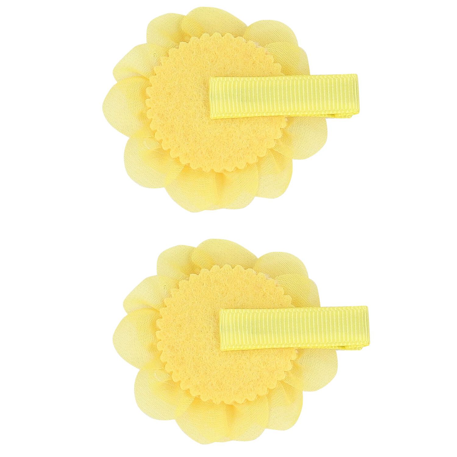 Girls Yellow Flower Hairclips ( 2-Pack ), 2, hi-res image number null