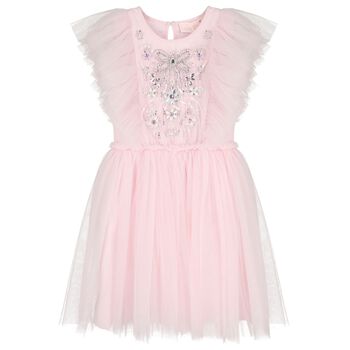 Girls Pink Embellished Tutu Dress