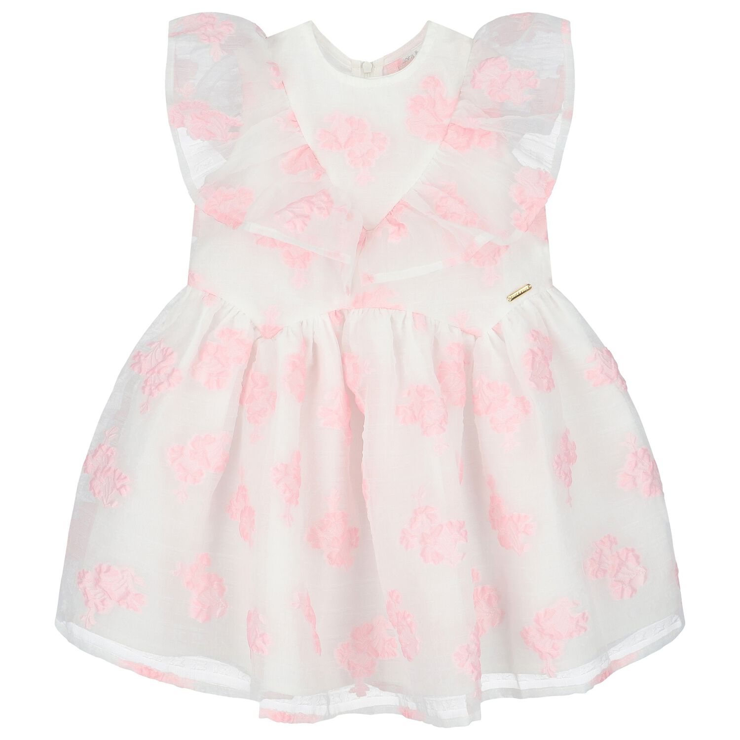 Girls Floral Ruffle Dress, 1, hi-res