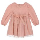 Younger Girls Pink Floral Tulle Dress, 1, hi-res