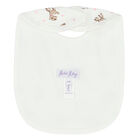 Baby Girls Ivory & Pink Fawn Bib, 2, hi-res