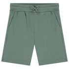 Boys Green Logo Shorts, 3, hi-res