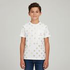 Boys White & Gold Logo T-Shirt, 1, hi-res