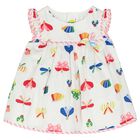 Baby Girls White Dress Set, 2, hi-res