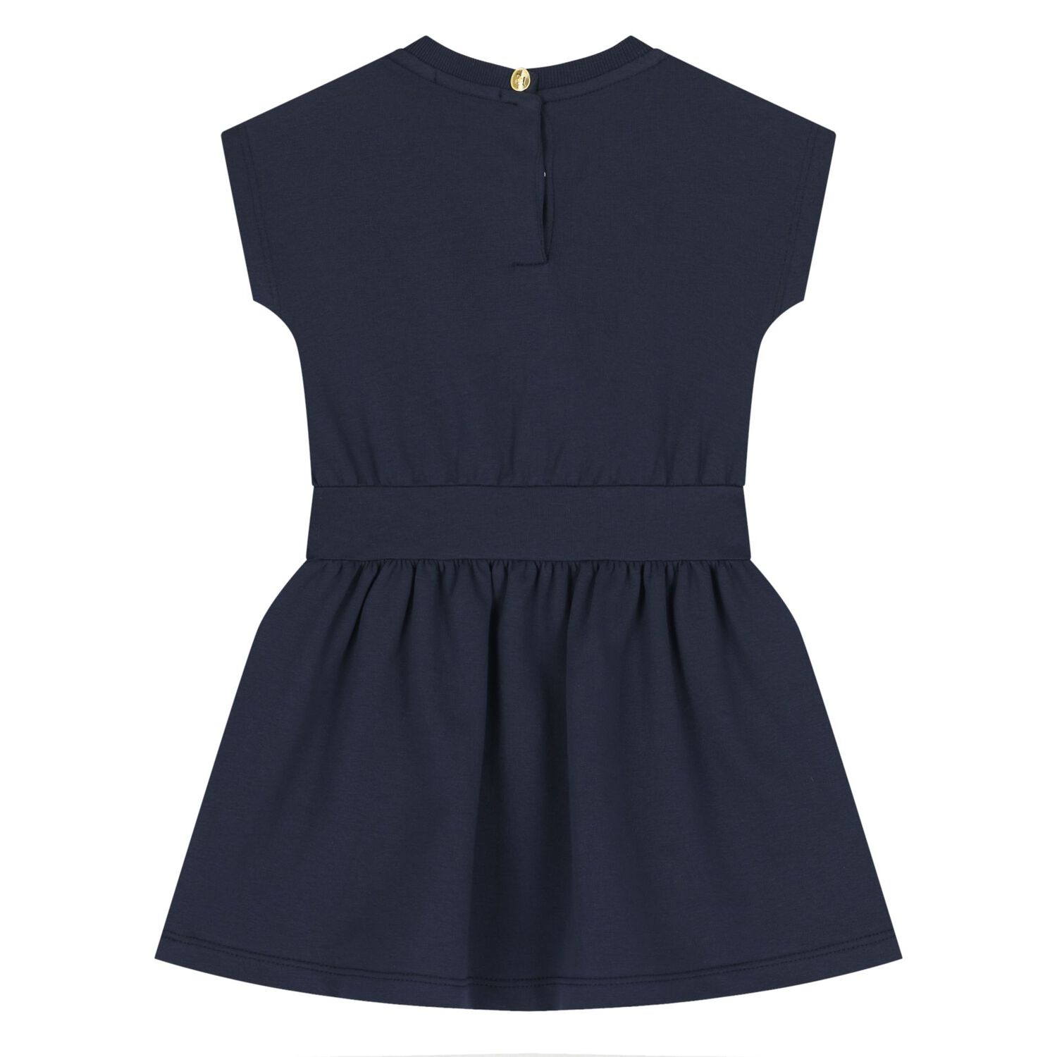 Younger Girls Navy Blue Logo Dress, 2, hi-res