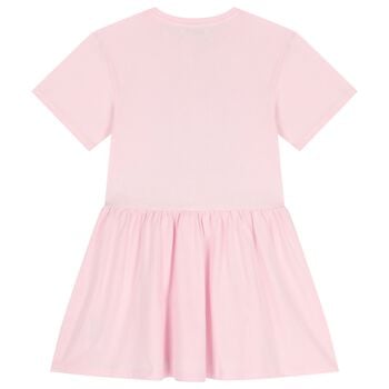 Girls Pink Boke Flower Dress