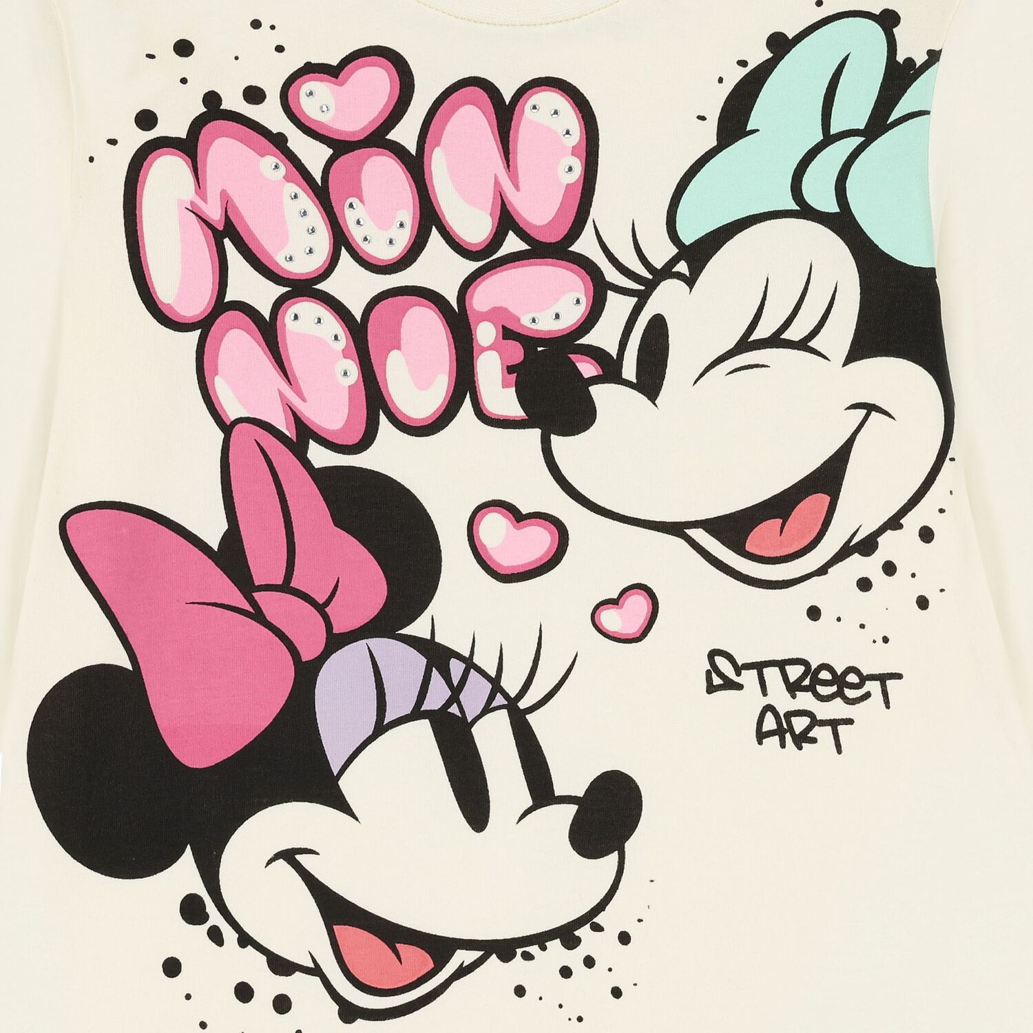 Girls Ivory Logo Disney Long Sleeve Top, 1, hi-res image number null