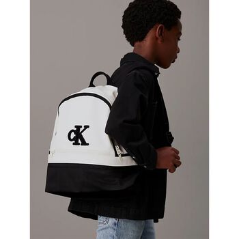 White & Black Logo Backpack
