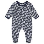 Navy Blue & White Logo Babygrows ( 2-Pack ), 1, hi-res