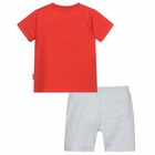 Red & Grey Logo Shorts & Squeaky T-Shirt Set, 1, hi-res