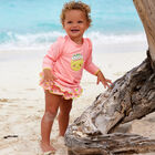 Baby Girls Pink & Yellow Lemon Tankini, 1, hi-res