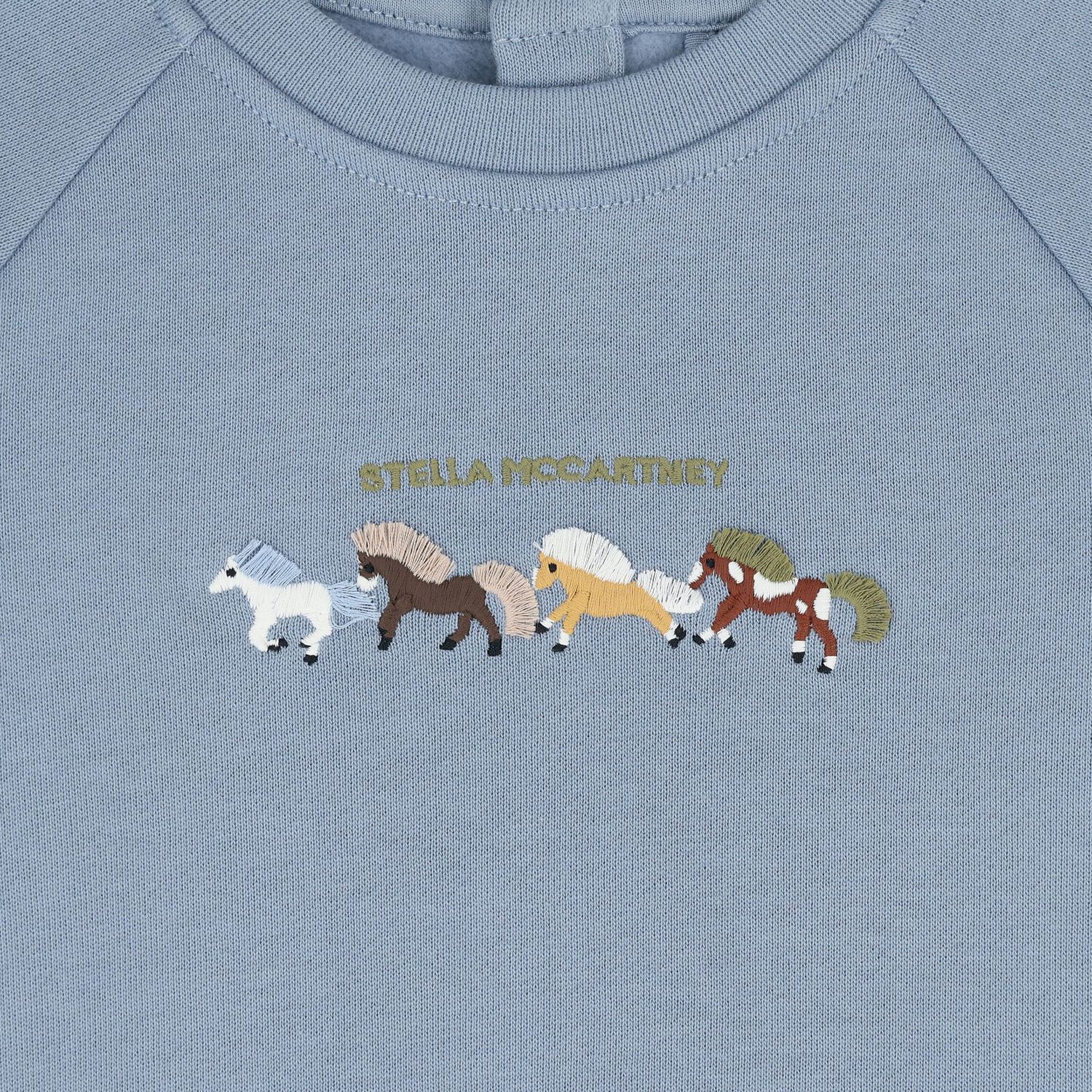 Younger Boys Blue Horse Logo Sweatshirt, 1, hi-res