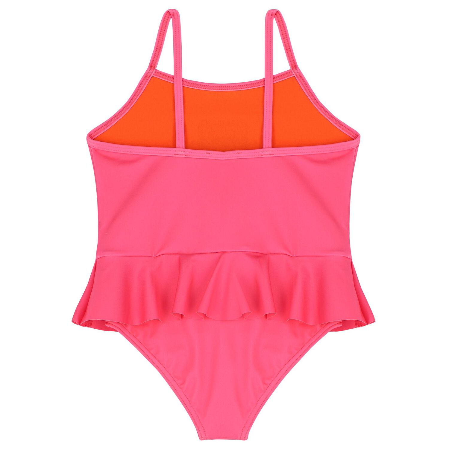 Younger Girls Pink Teddy Bear Logo Swimsuit, 1, hi-res