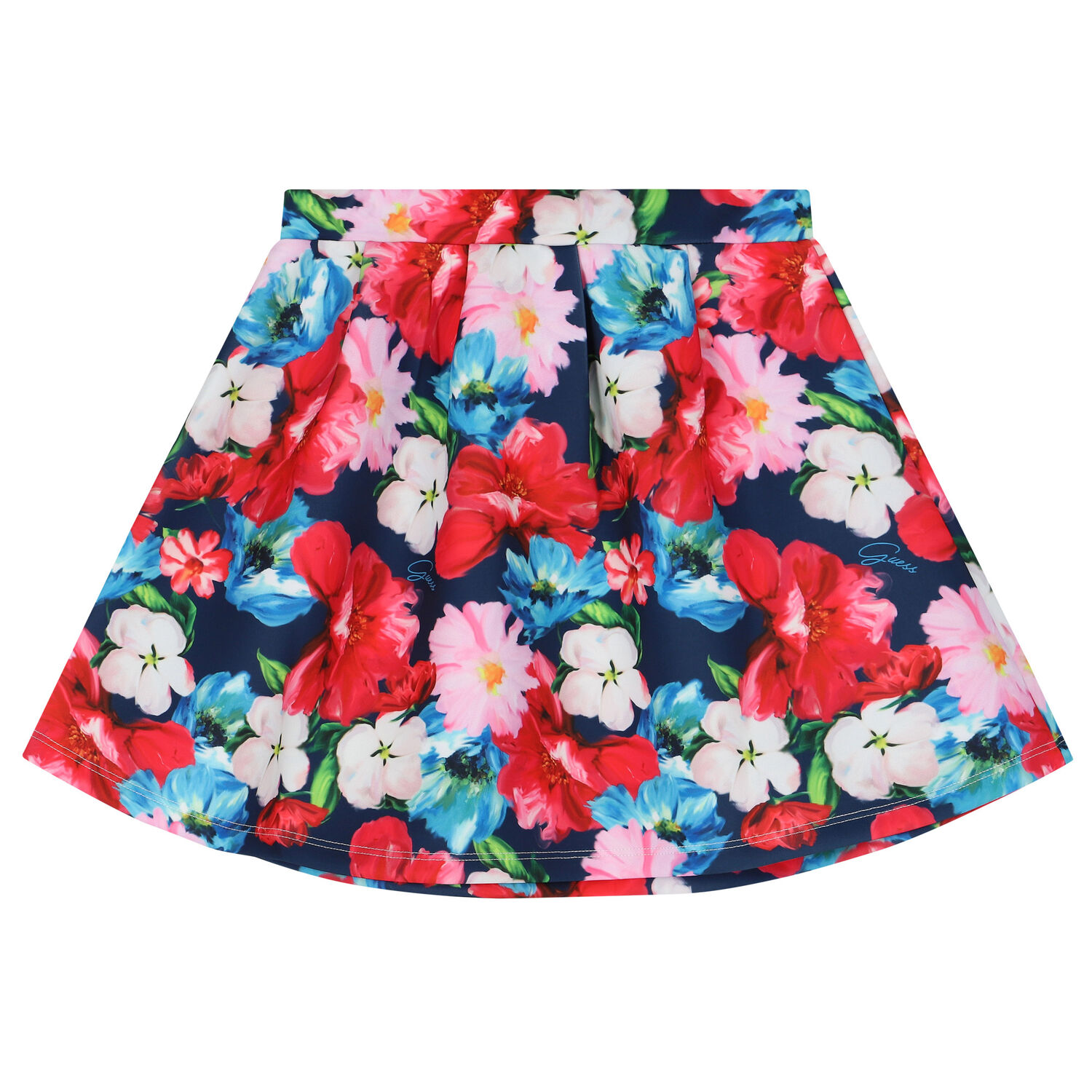 Girls Multi-Coloured Floral Skirt, 1, hi-res