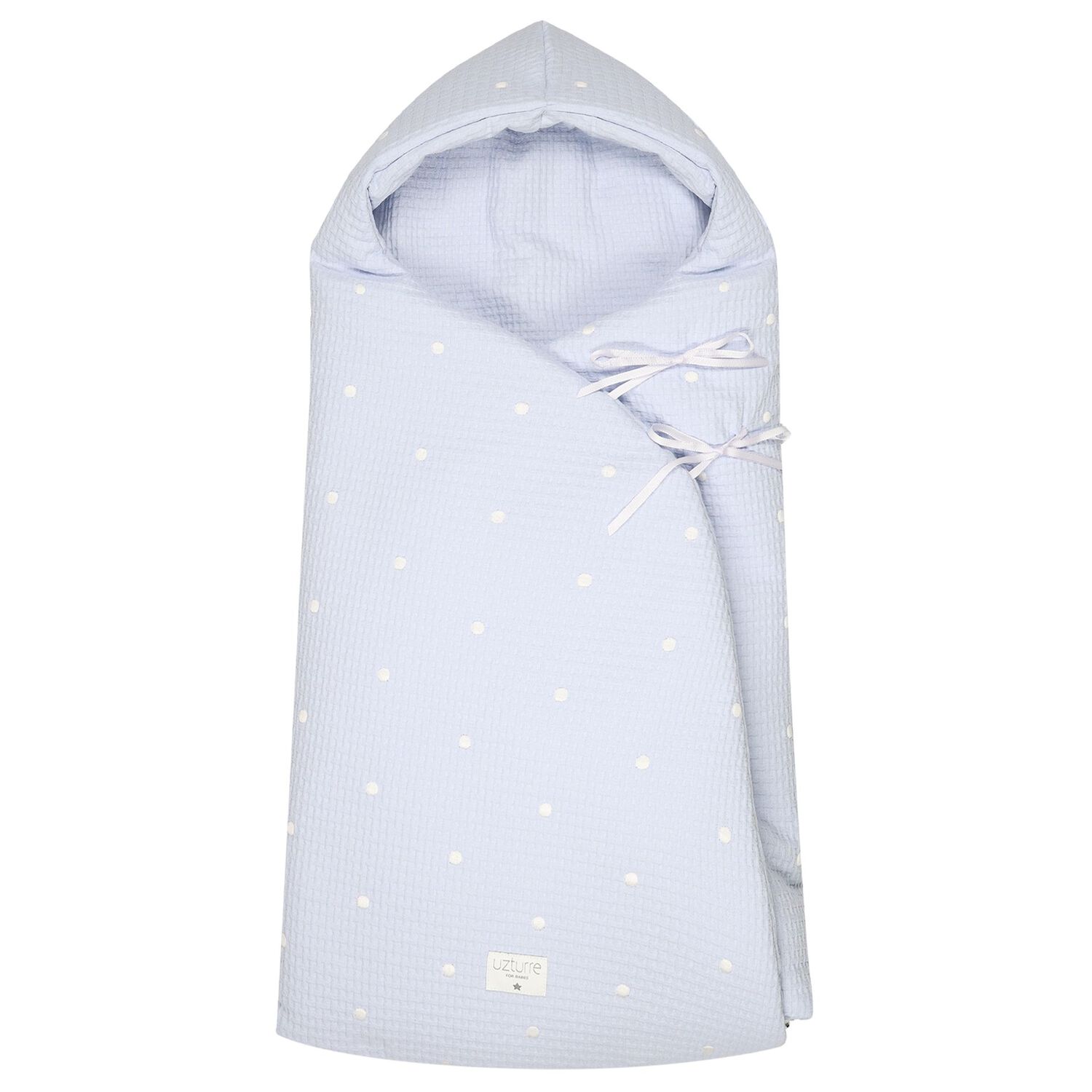 Baby Boys Blue Hooded Reversible Baby Nest, 1, hi-res