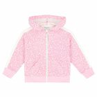 Younger Girls Pink Zip Up Top, 1, hi-res
