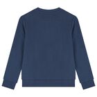 Boys Blue Teddy Bear Logo Sweatshirt, 2, hi-res