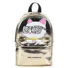 Girls Gold Choupette Logo Backpack, 1, hi-res