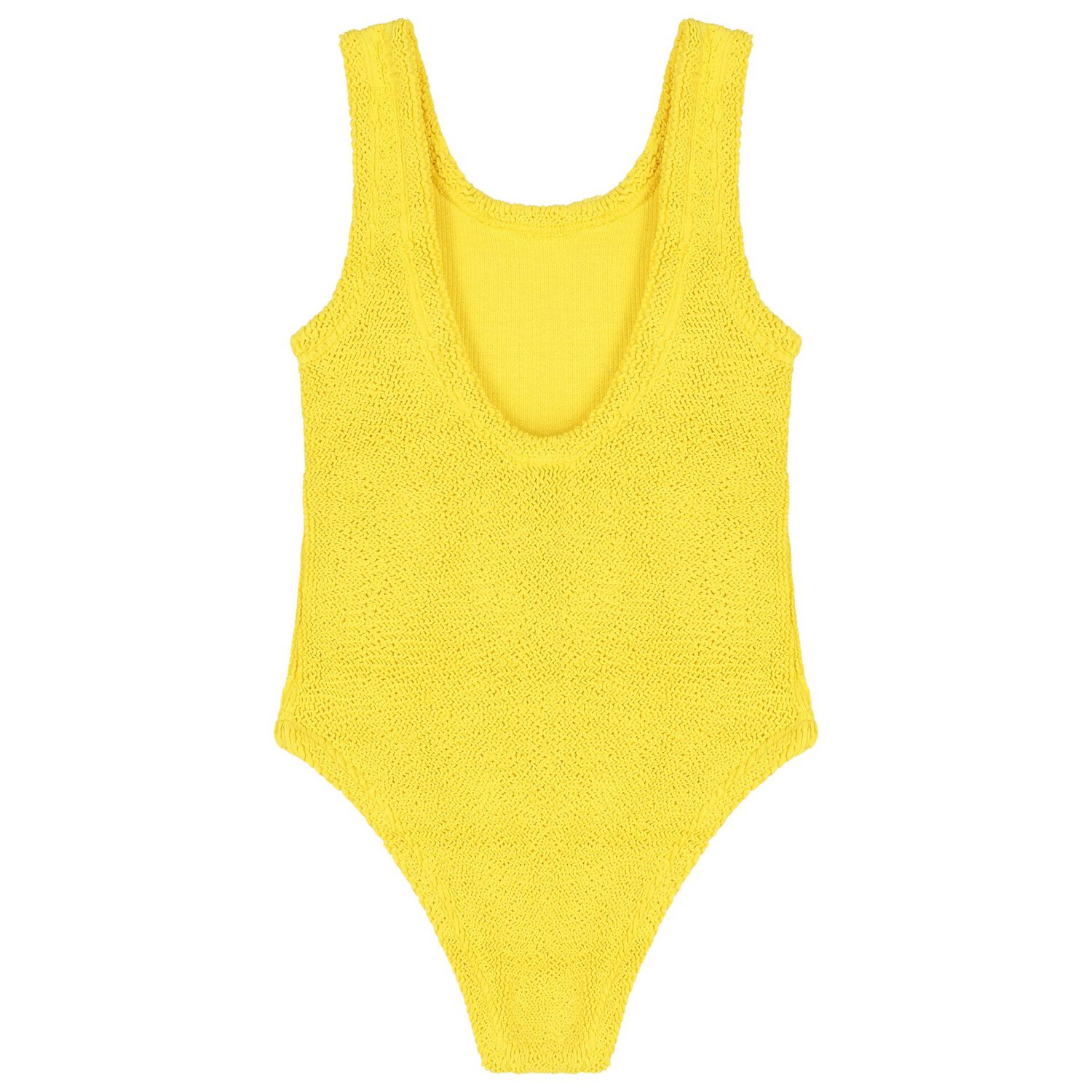Girls Yellow Crinkle Swimsuit, 5, hi-res