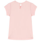 Younger Girls Pink Bow Logo T-Shirt, 2, hi-res