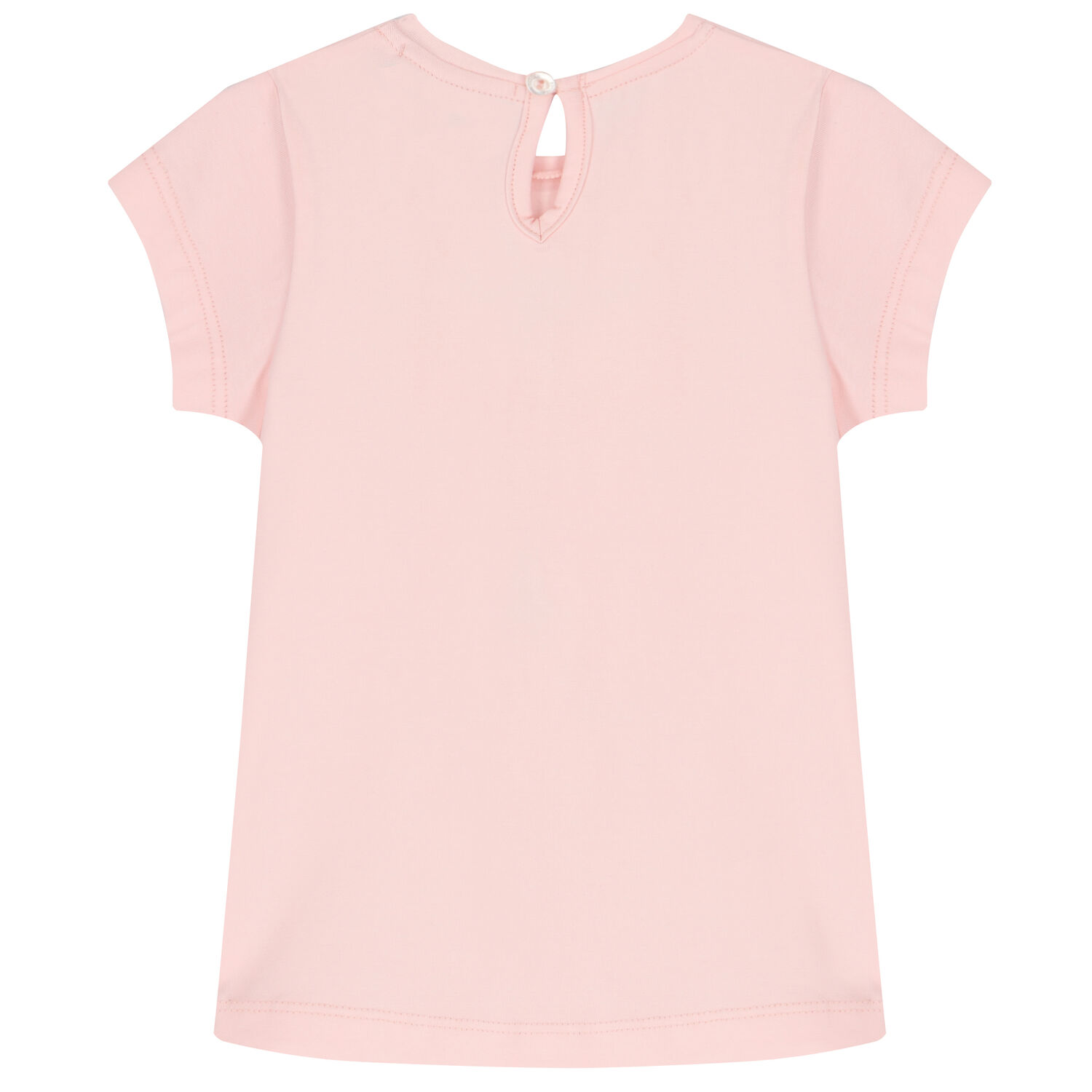 Younger Girls Pink Bow Logo T-Shirt, 2, hi-res