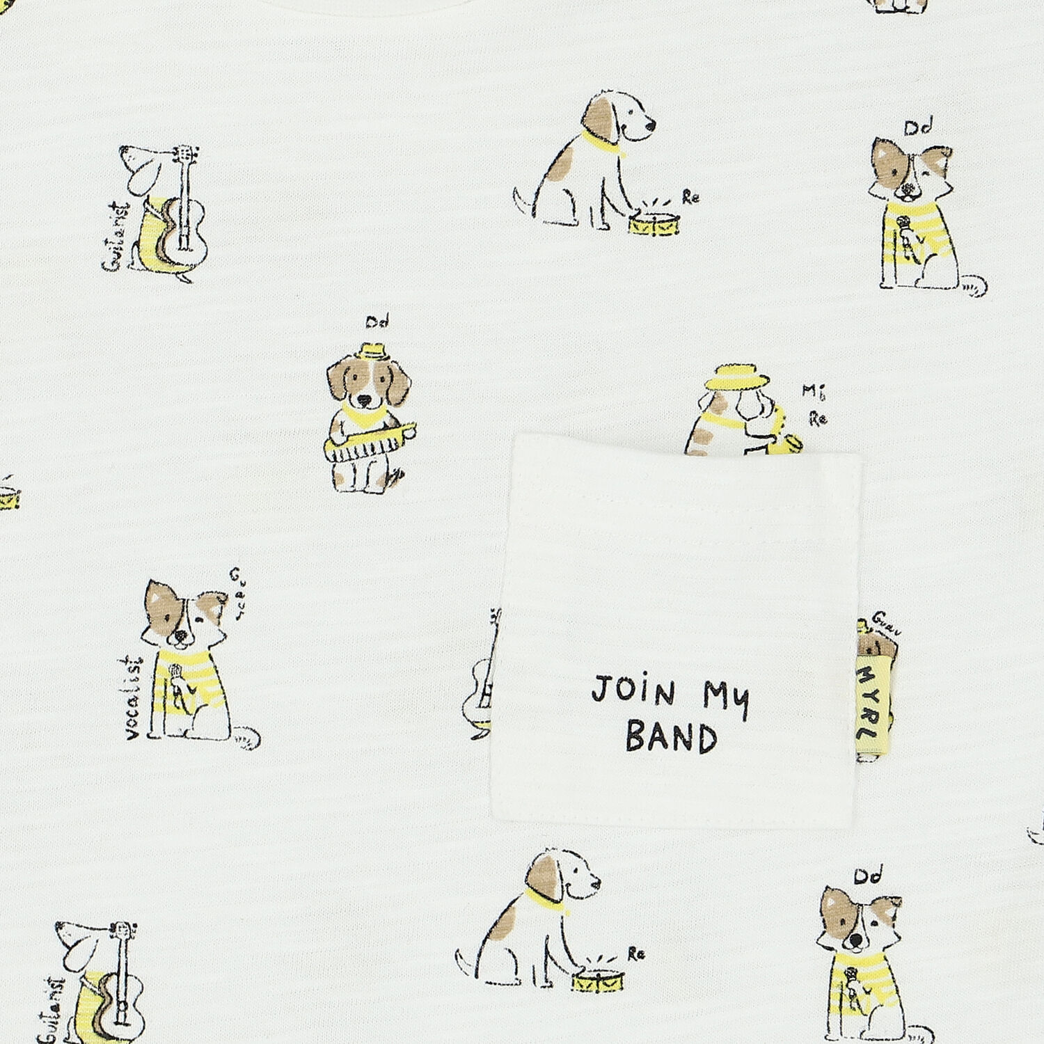 Younger Boys White Dogs T-Shirt, 1, hi-res