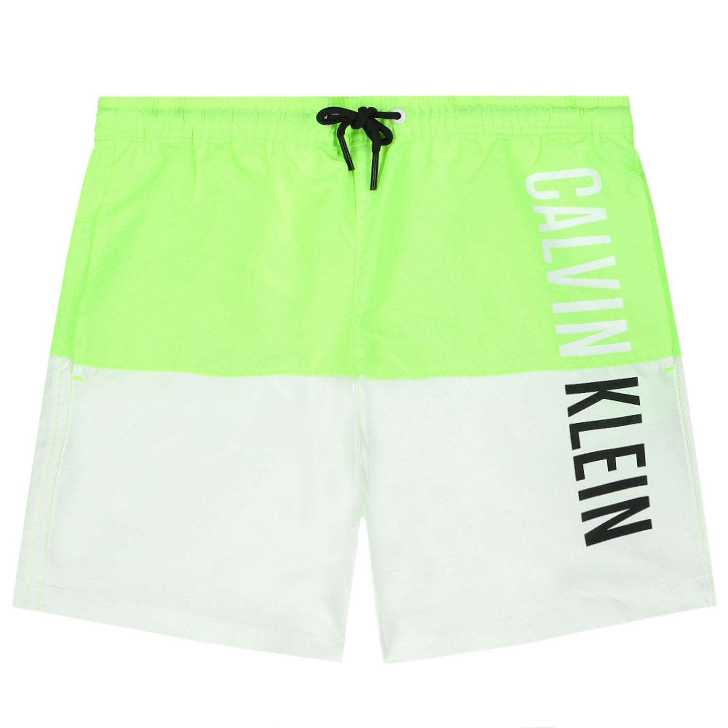 Boys Green & White Logo Swim Shorts, 2, hi-res image number null