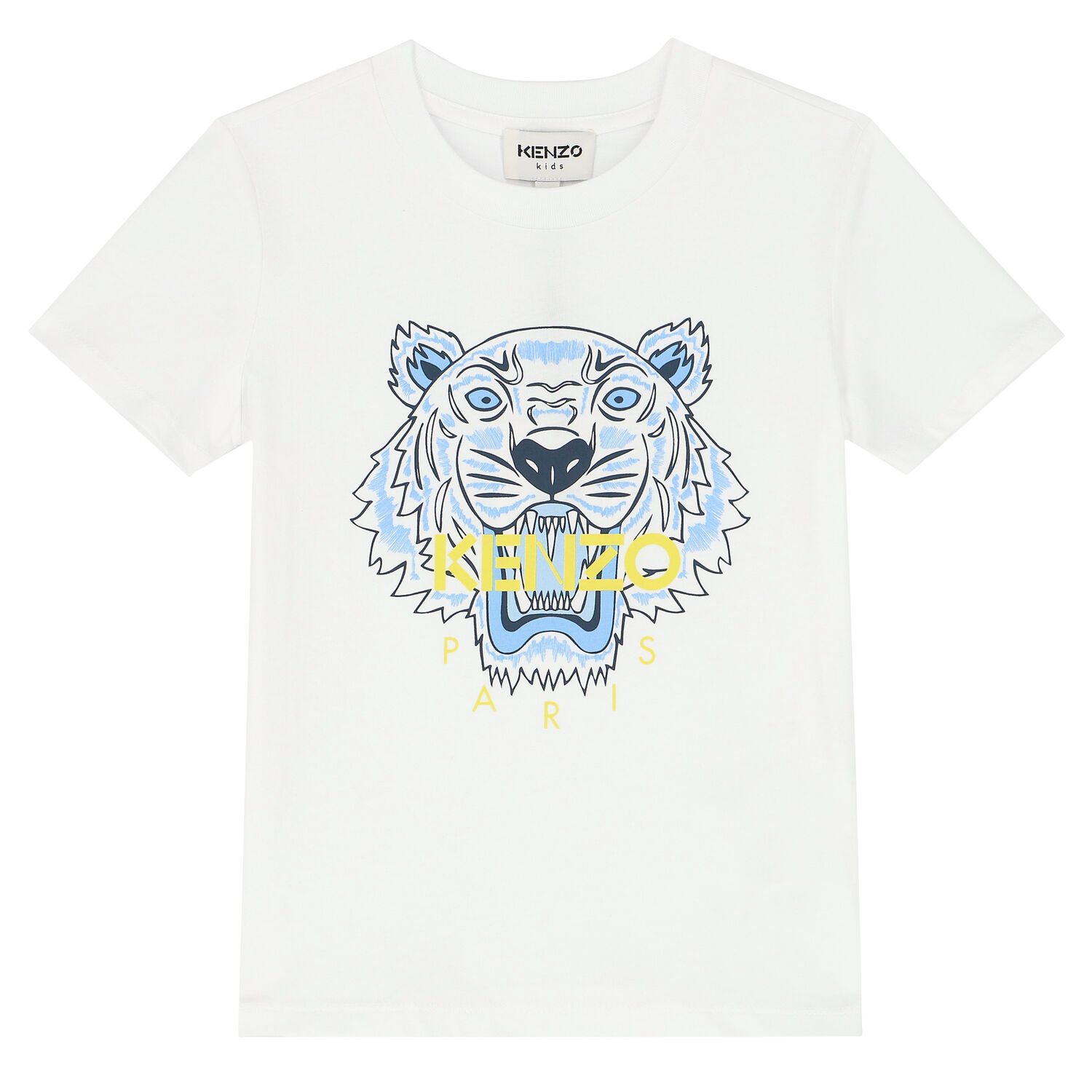 Boys White Tiger Logo T-Shirt, 1, hi-res image number null
