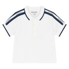 Younger Boys Ivory & Navy Blue Shorts Set, 1, hi-res
