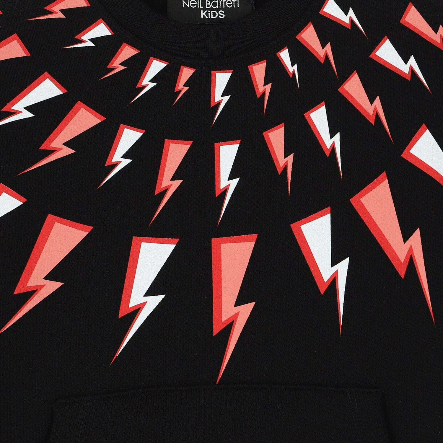 Boys Black Thunderbolt Sweatshirt, 1, hi-res