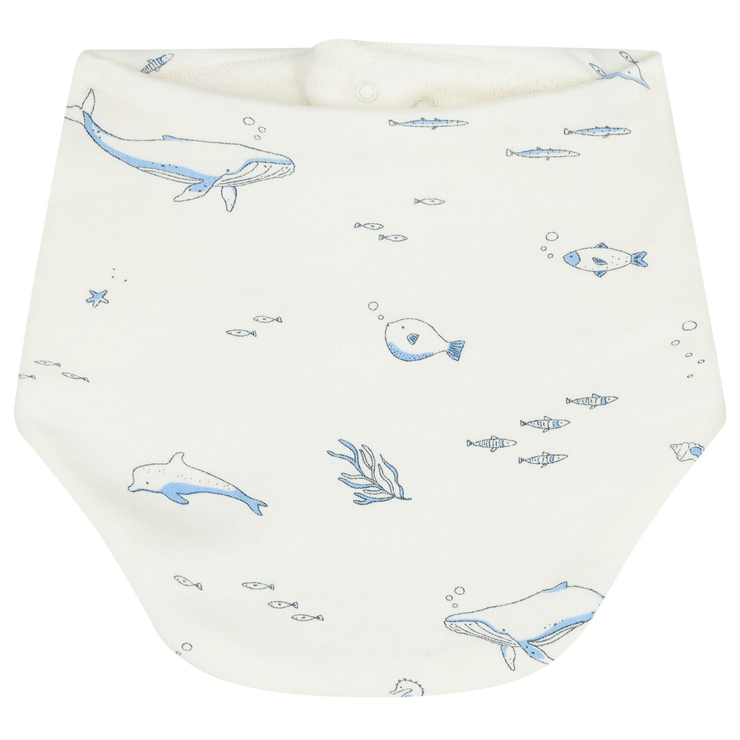 Baby Boys White & Blue Marine Animals Bibs ( 2-Pack ), 3, hi-res image number null