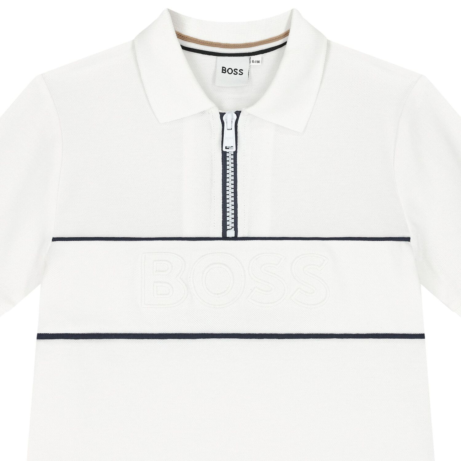 Boys White Mini-Me Logo Polo Shirt, 1, hi-res image number null