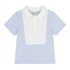 Baby Boys White & Blue Knitted Shorts Set, 2, hi-res