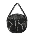 Girls Black Bow Tweed Handbag, 1, hi-res