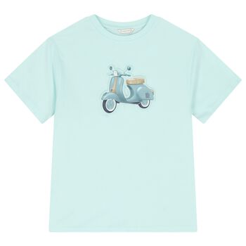 Boys Green Motorbike T-Shirt