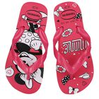 Girls Pink Disney Logo Flip Flops, 2, hi-res
