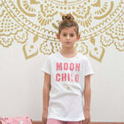 Girls White Slogan T-Shirt, 1, hi-res
